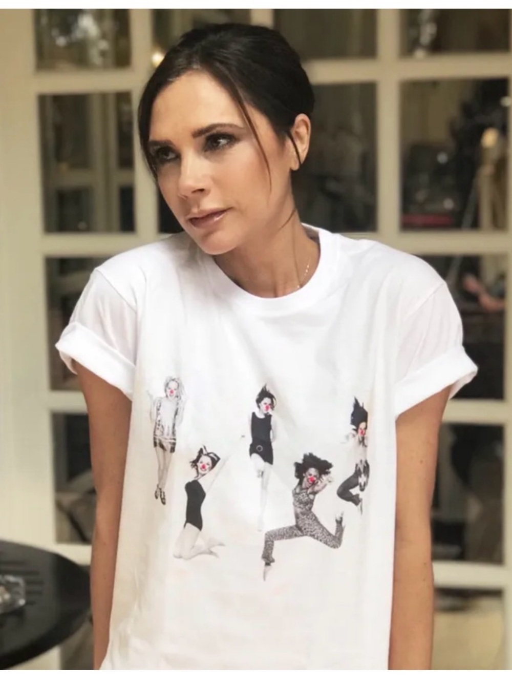 Omaze Red Nose Day Unisex M White Double-Sided Spice Girls Graphic Tee Crew